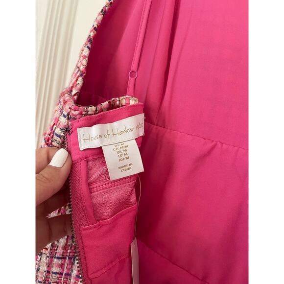 House of Harlow 1960 NWT Pink V-Neck Mini - Picture 7 of 7
